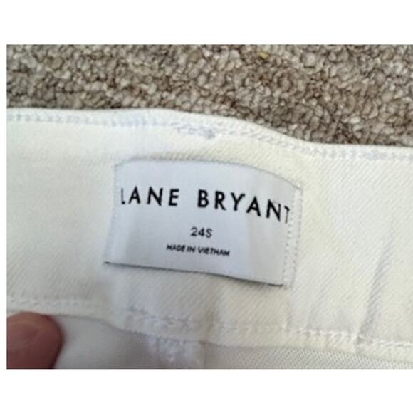 Lane Bryant White Stretch Straight Legged Denim Jeans Size 24S - Picture 7 of 9